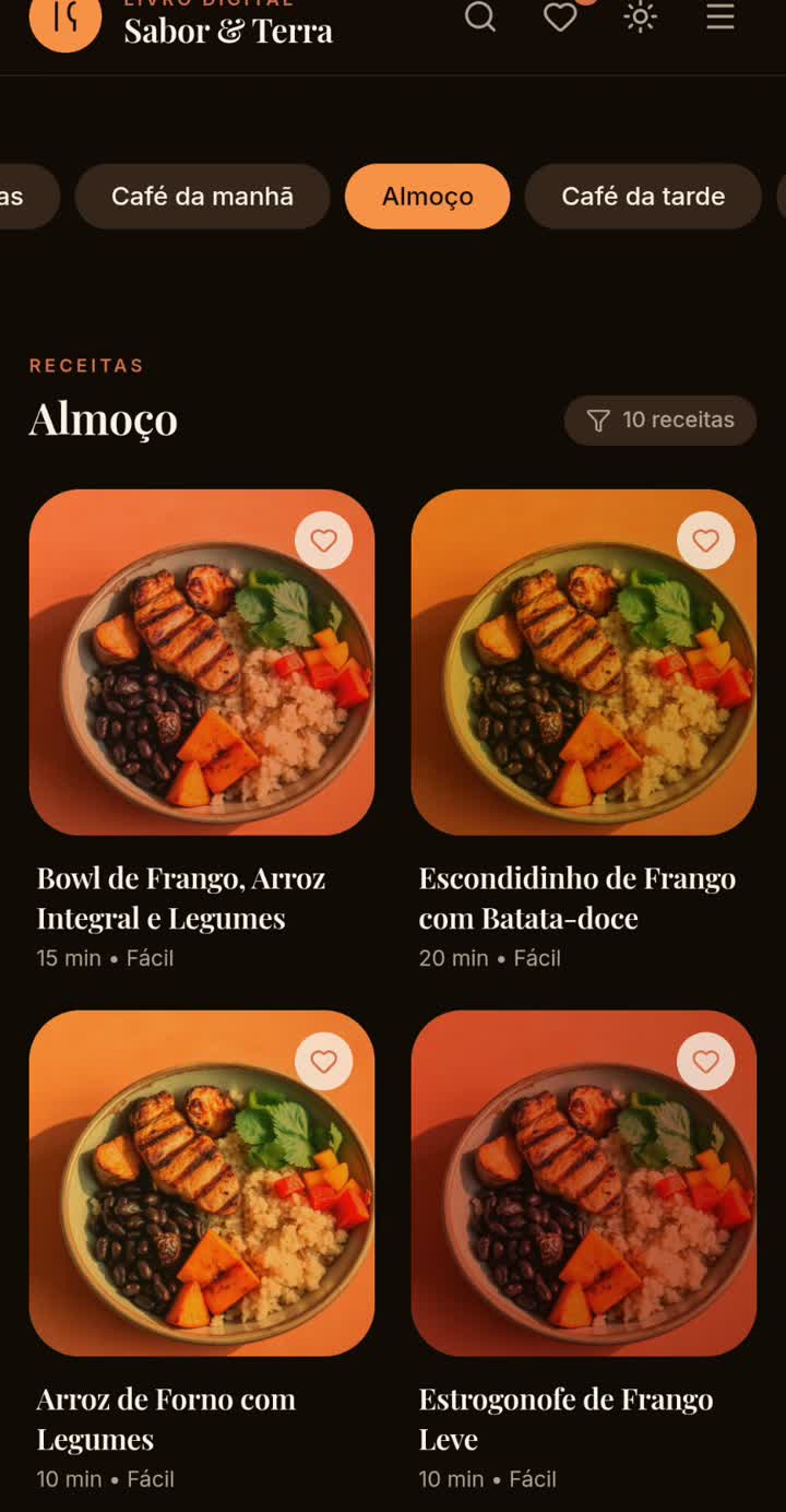 Tela Almoço do livro